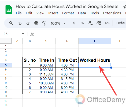 how to calculate hours worked in google sheets 7