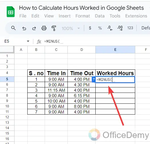 how to calculate hours worked in google sheets 8
