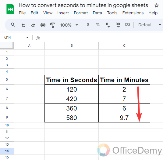 how to convert seconds to minutes in google sheets 11
