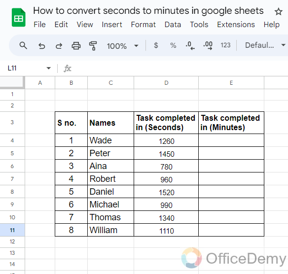 how to convert seconds to minutes in google sheets 12