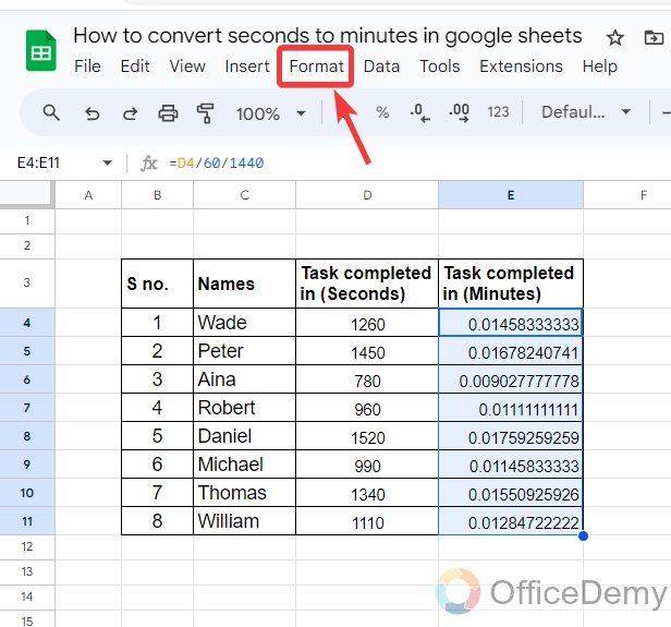 how to convert seconds to minutes in google sheets 16
