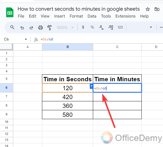 how to convert seconds to minutes in google sheets 3