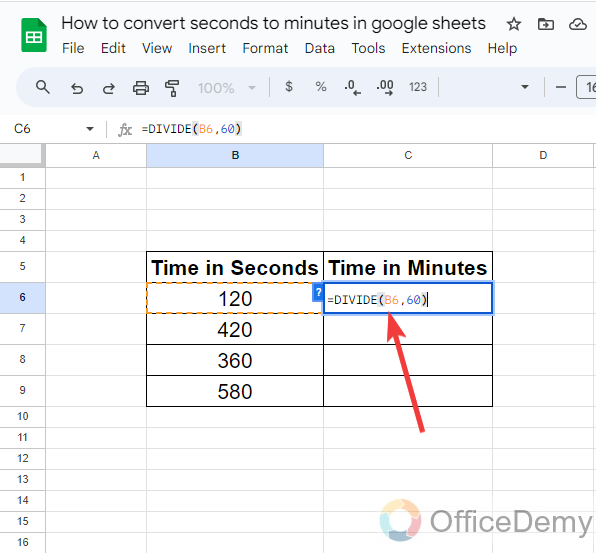 how to convert seconds to minutes in google sheets 5