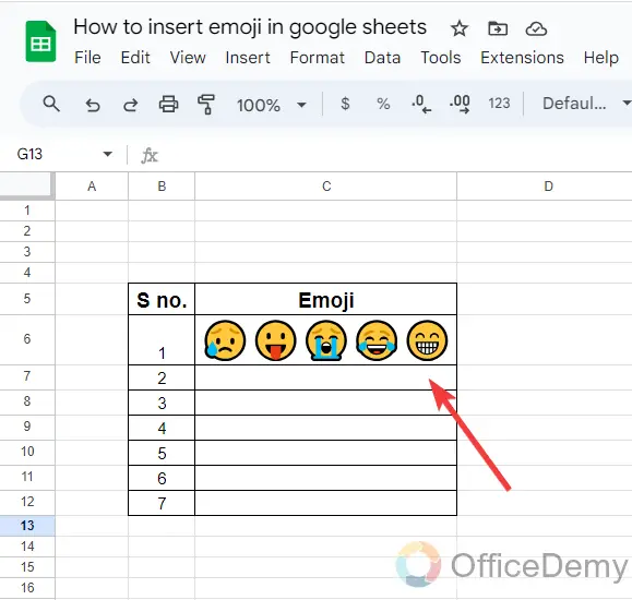 how to insert emoji in google sheets 13