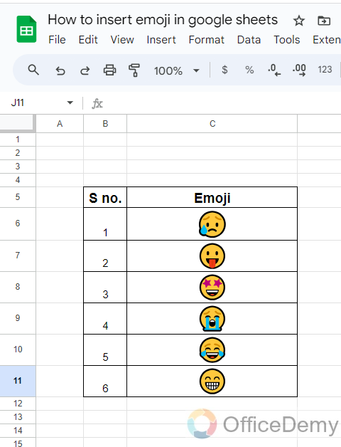 how to insert emoji in google sheets 14