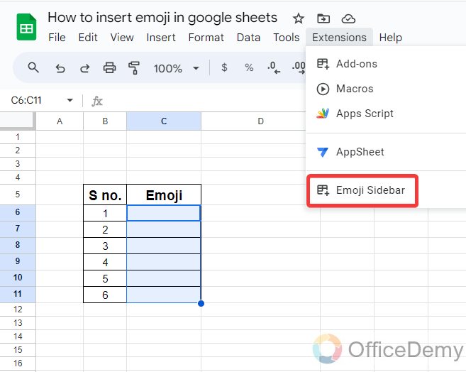 how to insert emoji in google sheets 16