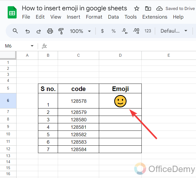how to insert emoji in google sheets 4
