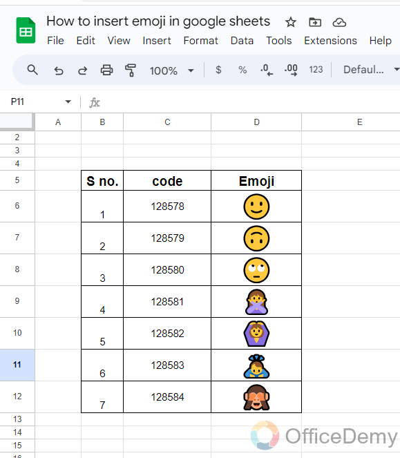 how to insert emoji in google sheets 5