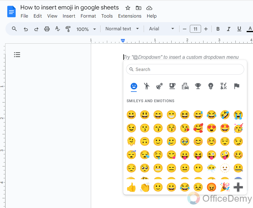 how to insert emoji in google sheets 8
