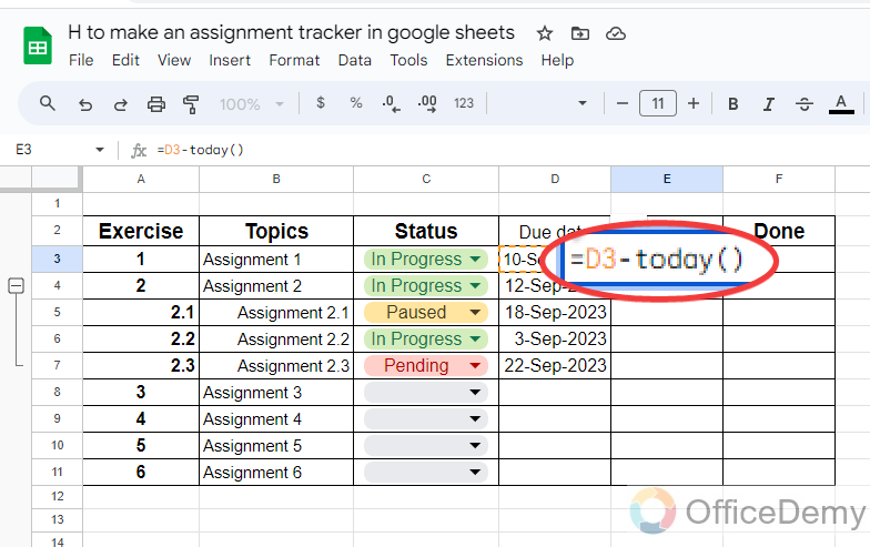 how to make an assignment tracker in google sheets 12