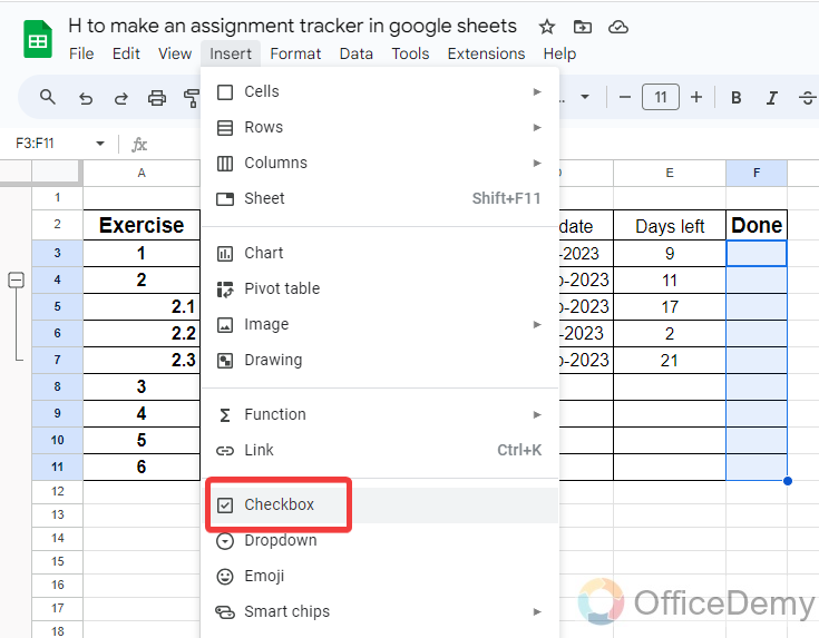 how to make an assignment tracker in google sheets 15