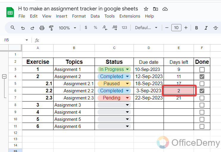 how to make an assignment tracker in google sheets 20
