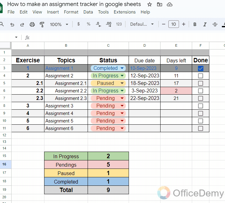 how to make an assignment tracker in google sheets 27