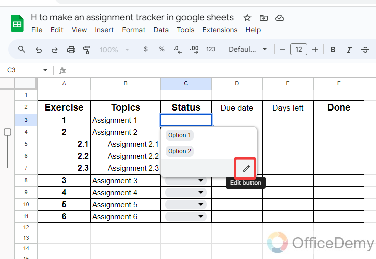 how to make an assignment tracker in google sheets 5