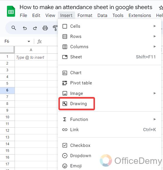 how to make an attendance sheet in google sheets 1