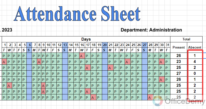 how to make an attendance sheet in google sheets 26
