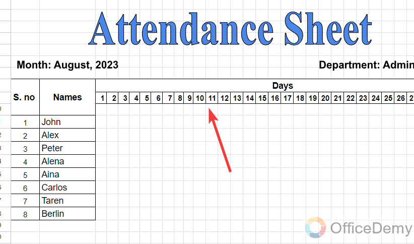 how to make an attendance sheet in google sheets 5