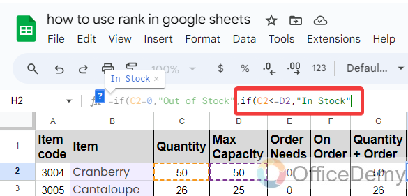 how to make an inventory list on google Sheets 14