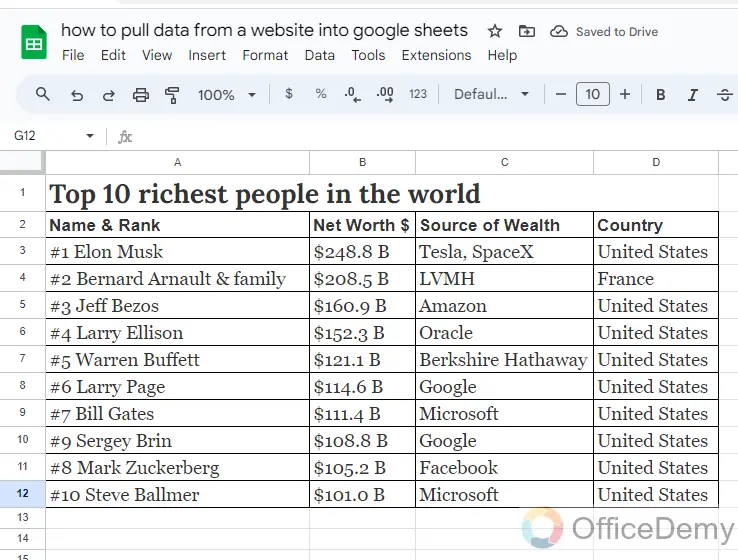 how to pull data from a website into google sheets 5