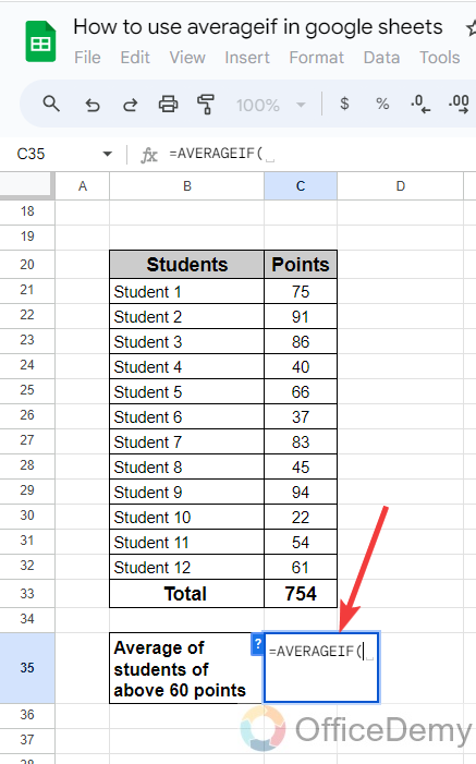 how to use averageif in google sheets 13