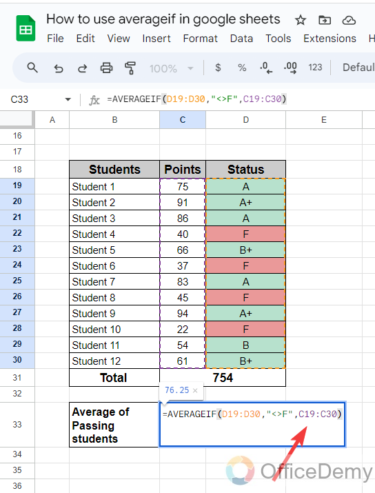 how to use averageif in google sheets 22