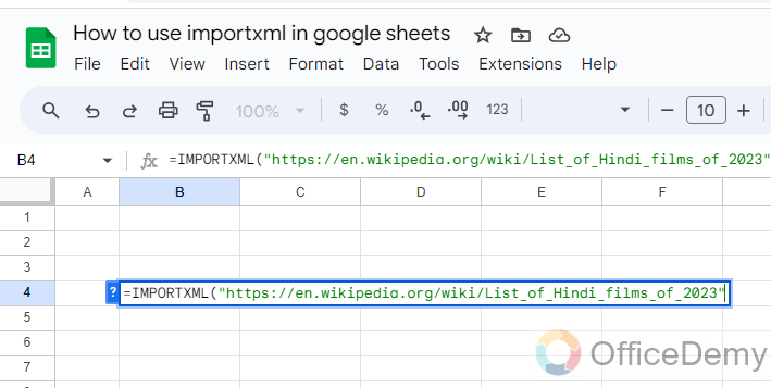 how to use importxml in google sheets 11