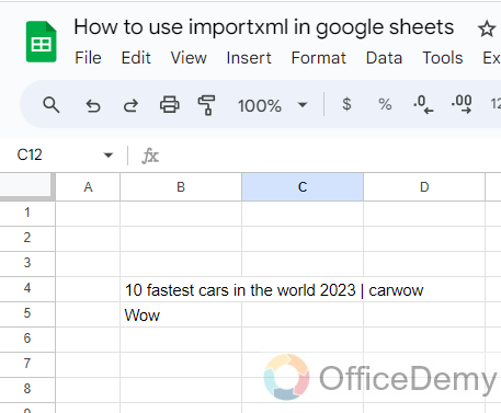 how to use importxml in google sheets 5