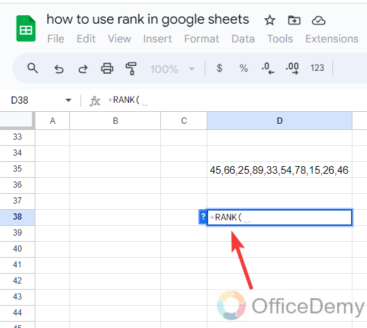 how to use rank in google sheets 15