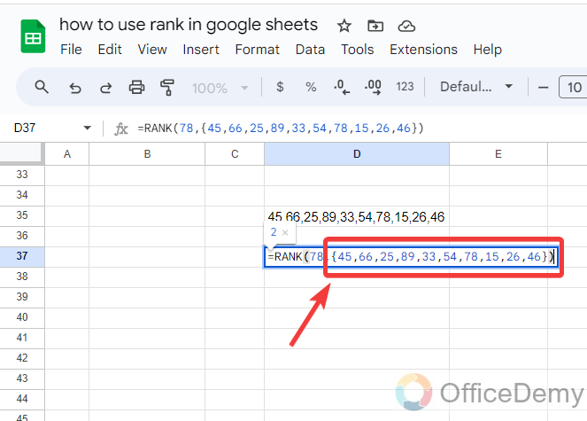 how to use rank in google sheets 17