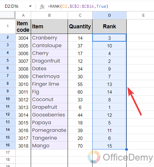how to use rank in google sheets 20