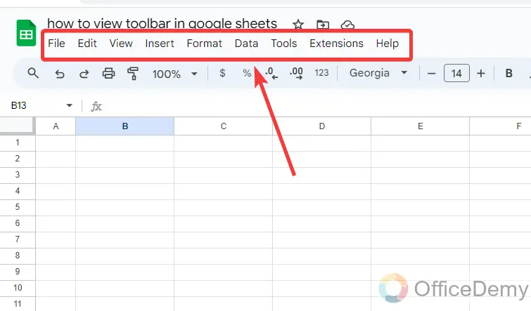 how to view toolbar in google sheets 6