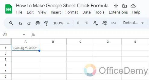 How to Make a Google Sheets Formula Clock 1
