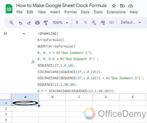 How to Make a Google Sheets Formula Clock 2