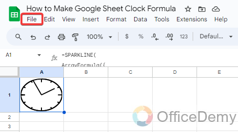 How to Make a Google Sheets Formula Clock 4
