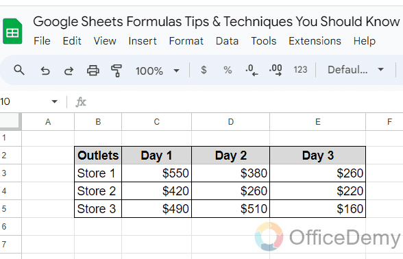 Google Sheets Formulas Tips & Techniques You Should Know 2