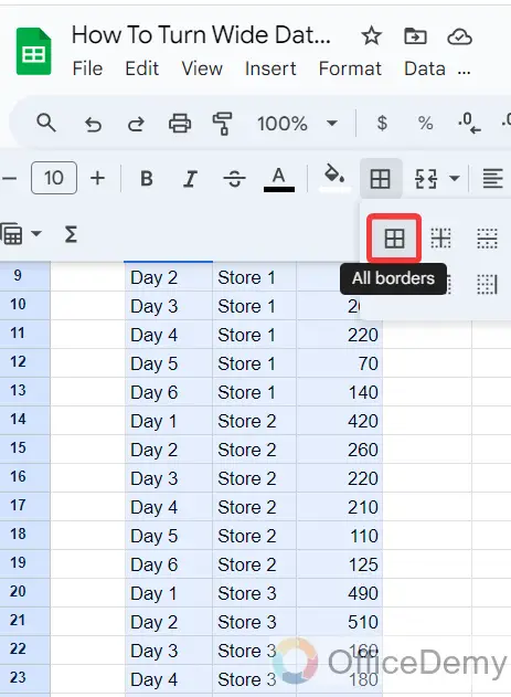 How To Turn Wide Data Into Tall Data in Google Sheets 15