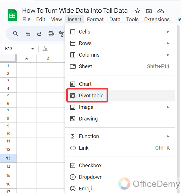 How To Turn Wide Data Into Tall Data in Google Sheets 18
