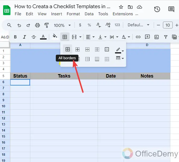 How to Create a Checklist Template in Google Sheets 6