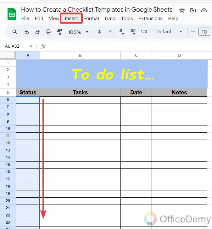How to Create a Checklist Template in Google Sheets 7