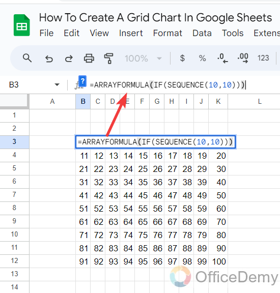 How to Create a Grid Chart in Google Sheets 3