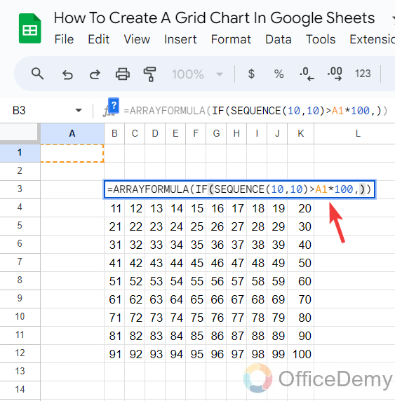How to Create a Grid Chart in Google Sheets 4