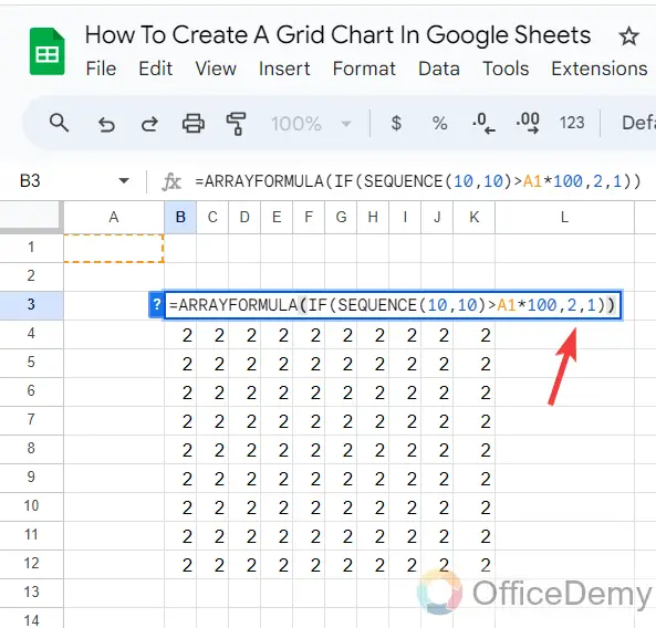 How to Create a Grid Chart in Google Sheets 5