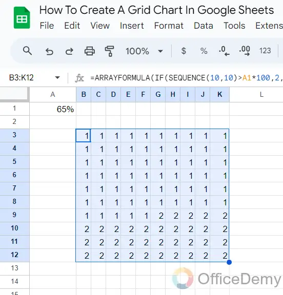 How to Create a Grid Chart in Google Sheets 7