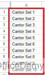 How to Draw the Cantor Set in Google Sheets 7