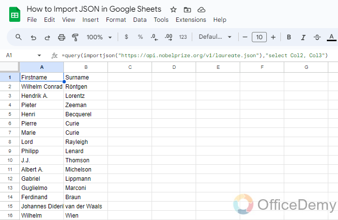 How to Import JSON in Google Sheets 14