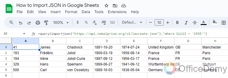 How to Import JSON in Google Sheets 15