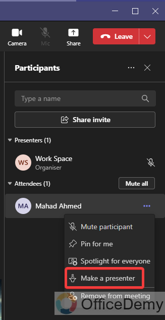 How to Make Someone a Presenter in Microsoft Teams 18
