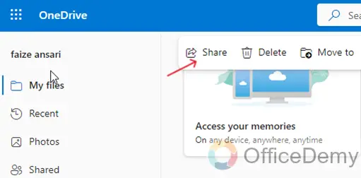 How to Share Files on OneDrive 3