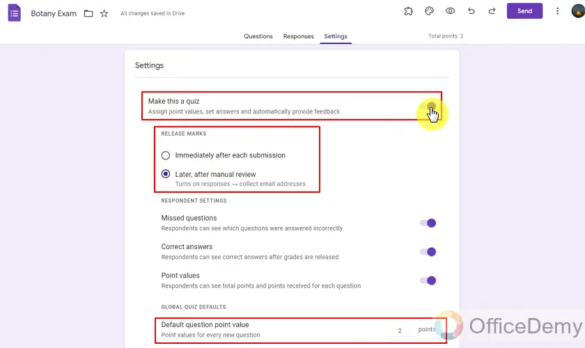 How to create an exam on google forms 7