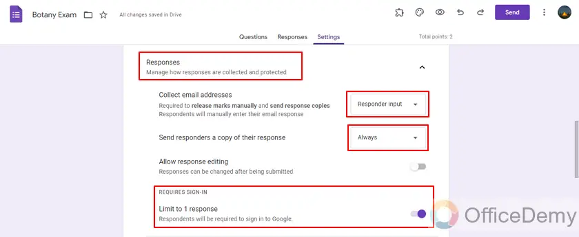 How to create an exam on google forms 8